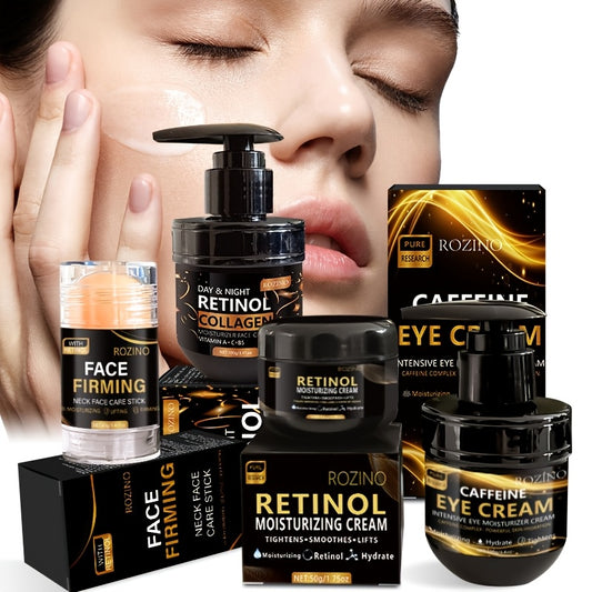 Zestaw Retinol Black Series 4 szt. - Krem do Twarzy, Szyi i Pod Oczy