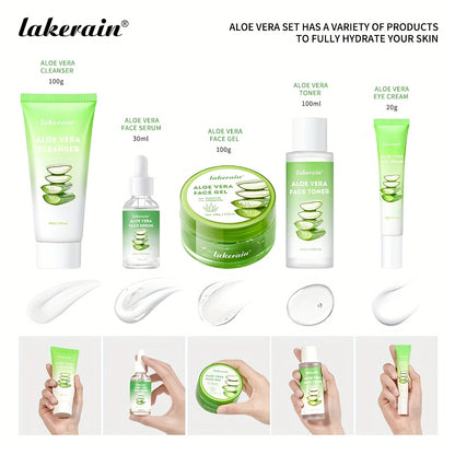 Zestaw Kosmetyków Lakerain Aloe Vera 7 szt. - Kompletna Pielęgnacja Twarzy