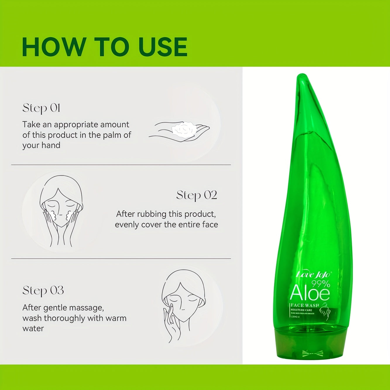 Płyn do Mycia Twarzy z Aloe Vera 200ml - Delikatna Pianka Oczyszczająca