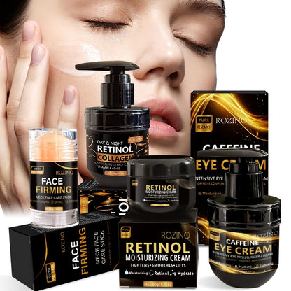 Zestaw Retinol Black Series 4 szt. - Krem do Twarzy, Szyi i Pod Oczy
