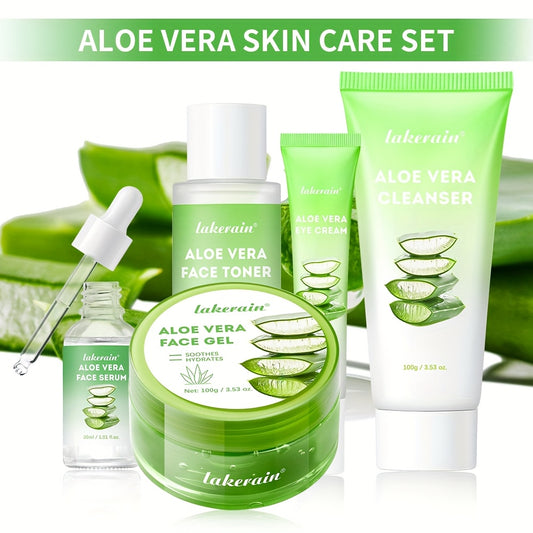 Zestaw Kosmetyków Lakerain Aloe Vera 7 szt. - Kompletna Pielęgnacja Twarzy