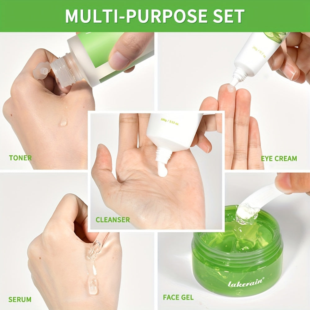 Zestaw Kosmetyków Lakerain Aloe Vera 7 szt. - Kompletna Pielęgnacja Twarzy