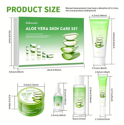 Zestaw Kosmetyków Lakerain Aloe Vera 7 szt. - Kompletna Pielęgnacja Twarzy