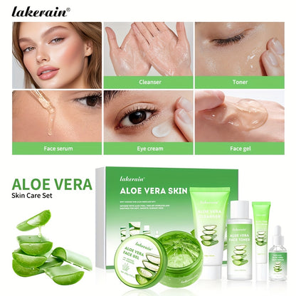 Zestaw Kosmetyków Lakerain Aloe Vera 7 szt. - Kompletna Pielęgnacja Twarzy