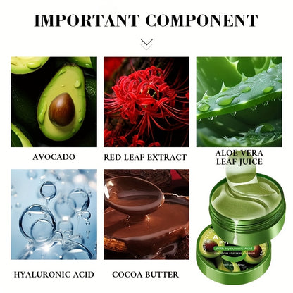 Płatki Pod Oczy z Aloe Vera i Kwasem Hialuronowym 60 szt. - Nawilżające Maski